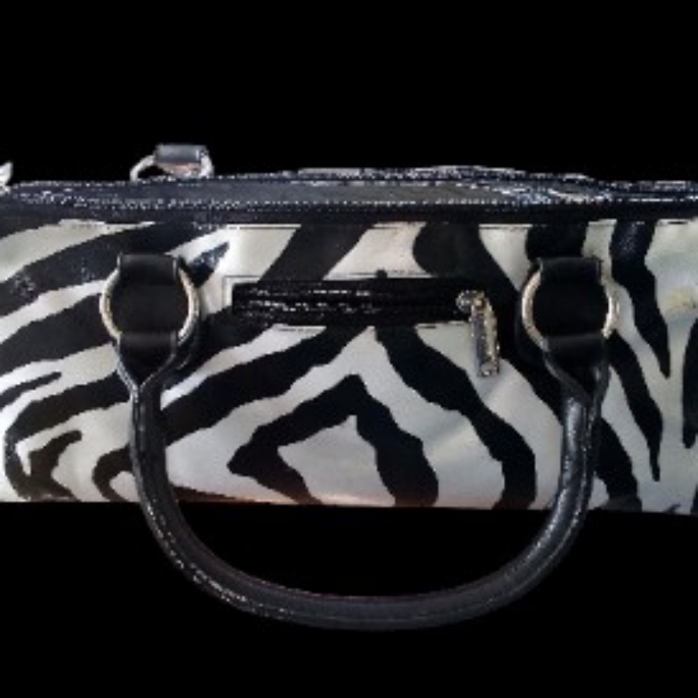 Elegant Zebra Print Shoulder Wine Bottle Bag